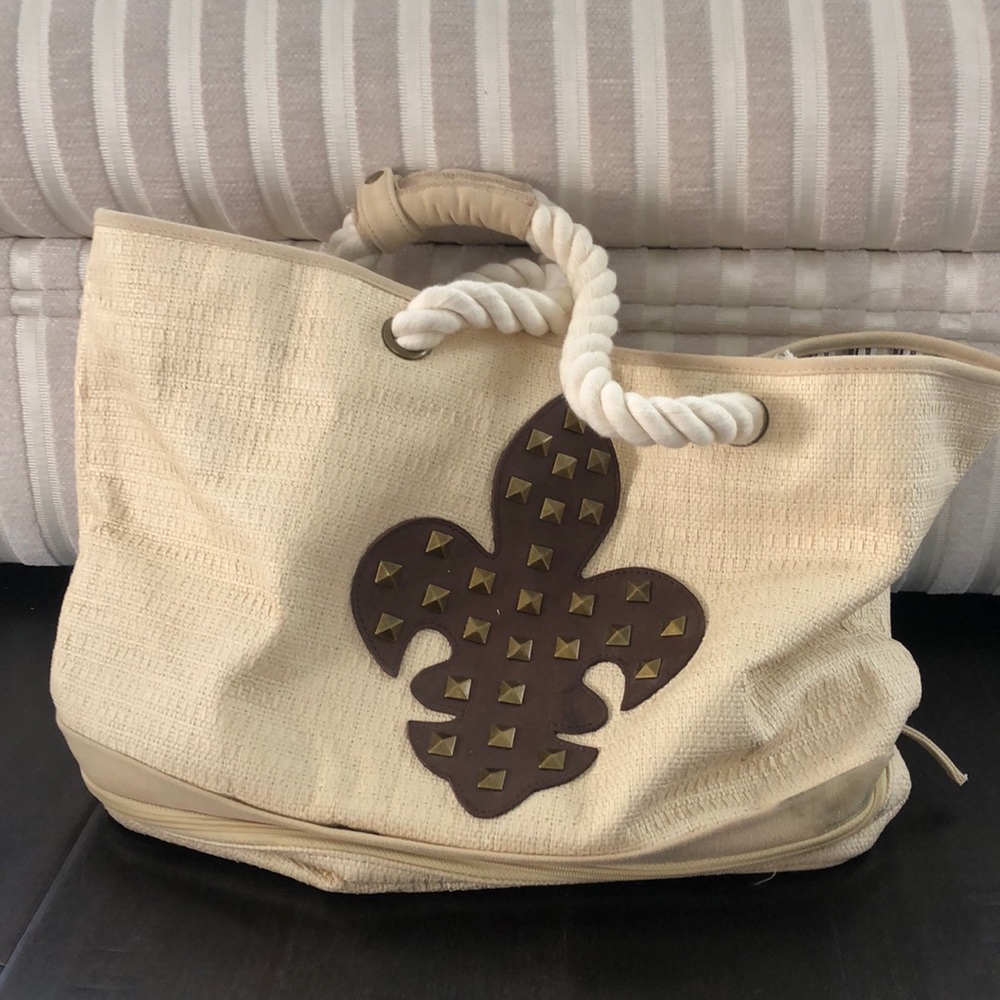 Royal Plush Tote Bag With lots of pockets